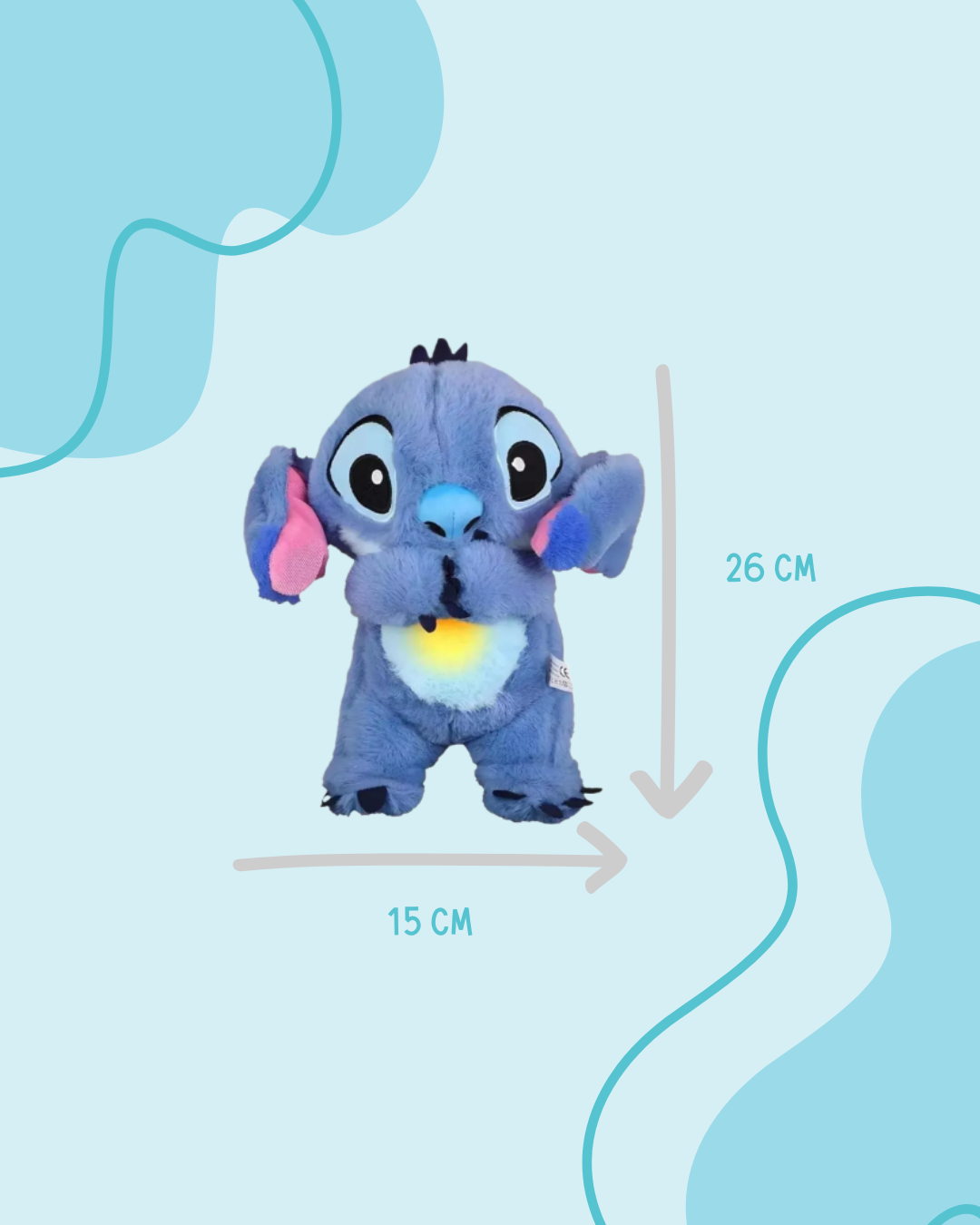 Peluche Stitch con movimientos y respiración